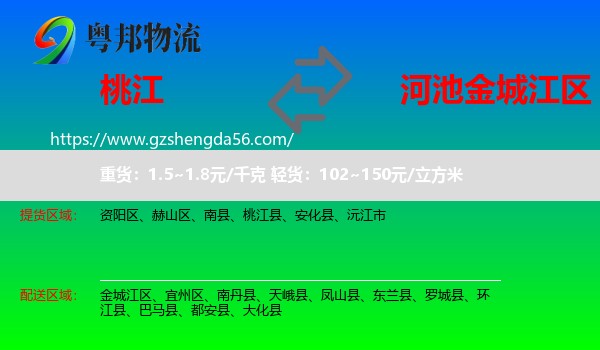 桃江县到金城江区物流专线