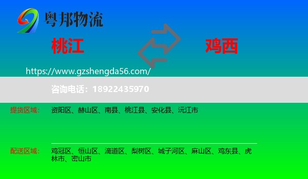 桃江县到鸡西物流