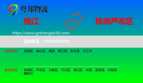桃江县到芦淞区物流专线