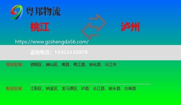 桃江县到泸州物流