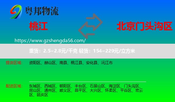 桃江县到门头沟区物流