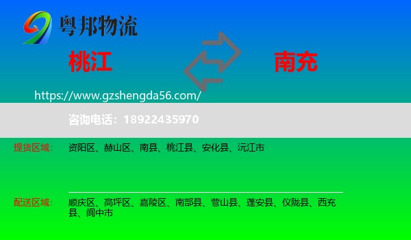桃江县到南充物流