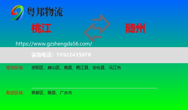 桃江县到随州物流