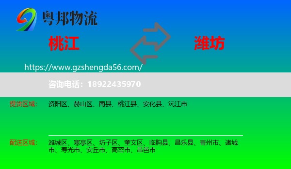 桃江县到潍坊物流