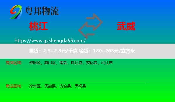 桃江县到武威物流