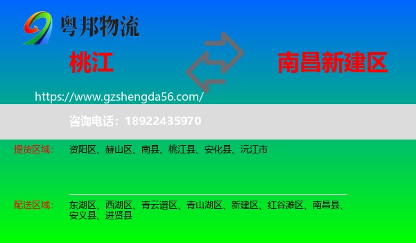 桃江县到新建区物流专线