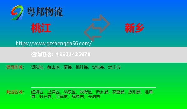 桃江县到新乡物流