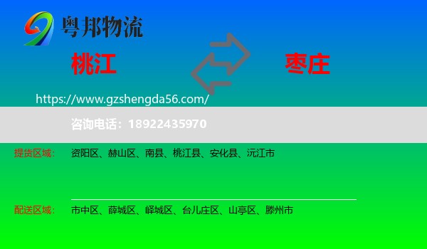 桃江县到枣庄物流