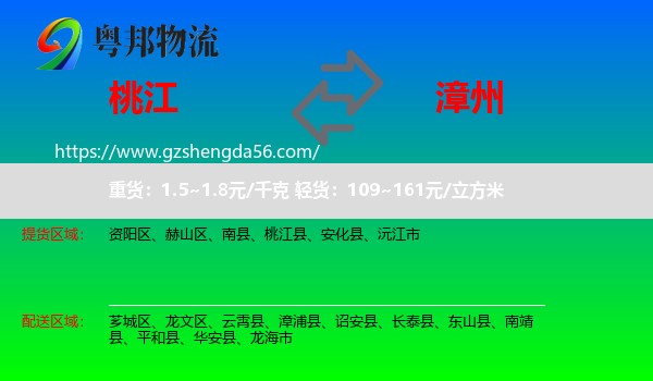 桃江县到漳州物流