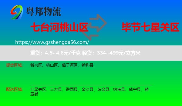 桃山区到七星关区物流专线