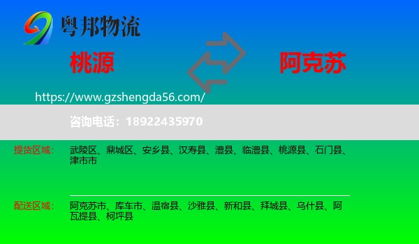桃源县到阿克苏物流