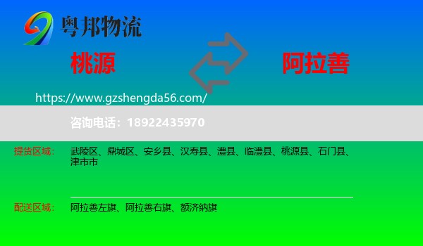 桃源县到阿拉善盟物流