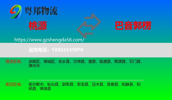 桃源县到巴音郭楞物流