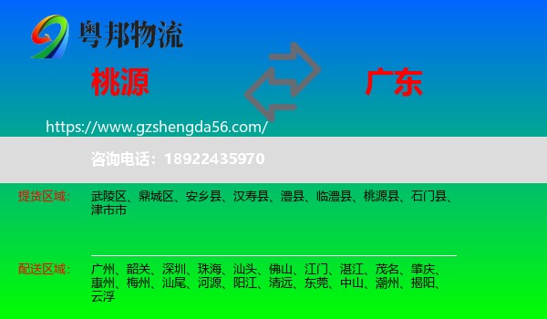 桃源县到广东物流