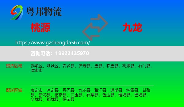 桃源县到九龙县物流专线