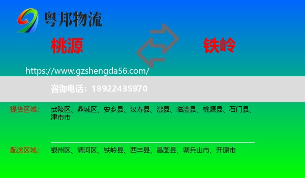 桃源县到铁岭物流