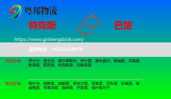 特克斯县到巴楚县物流专线