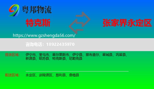 特克斯县到永定区物流专线
