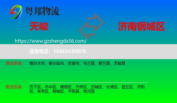 天峻县到钢城区物流专线
