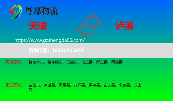 天峻县到泸溪县物流专线