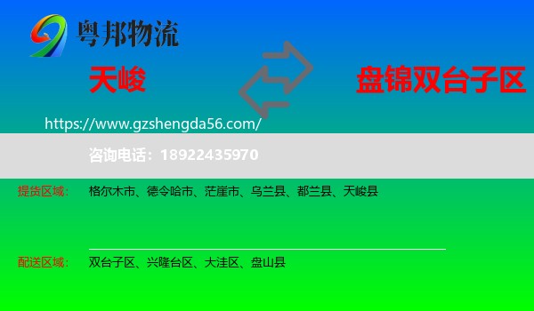 天峻县到双台子区物流专线