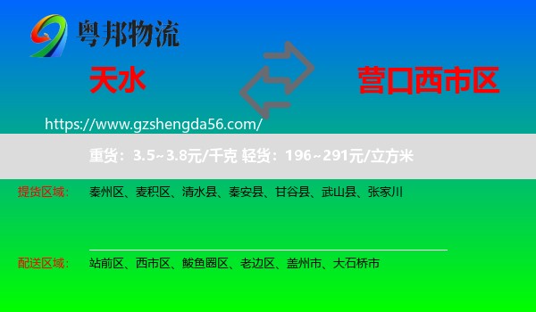 天水到西市区物流专线