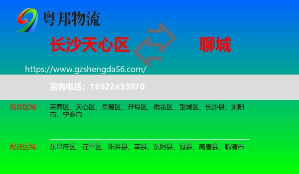 天心区到聊城物流专线