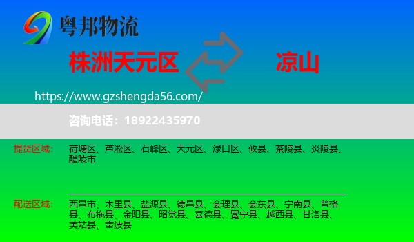 天元区到凉山物流