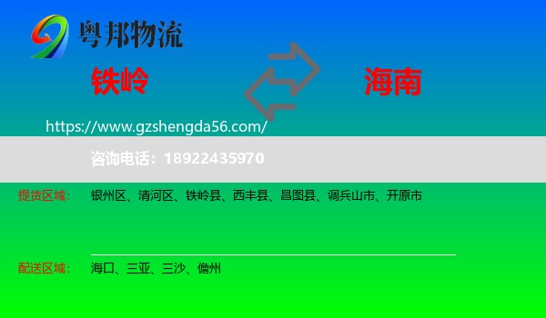 铁岭到海南物流