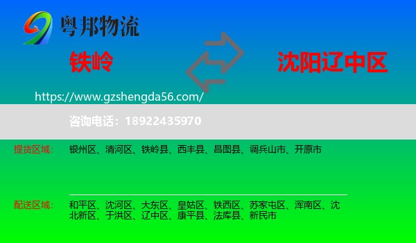 铁岭到辽中区物流专线