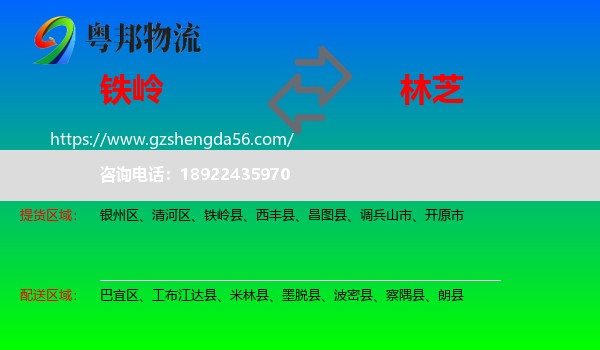 铁岭到林芝物流