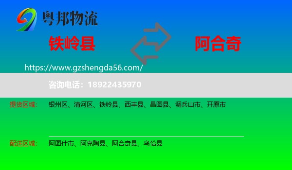 铁岭县到阿合奇县物流专线
