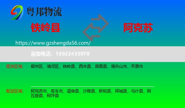 铁岭县到阿克苏物流