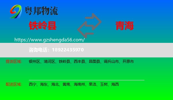 铁岭县到青海物流