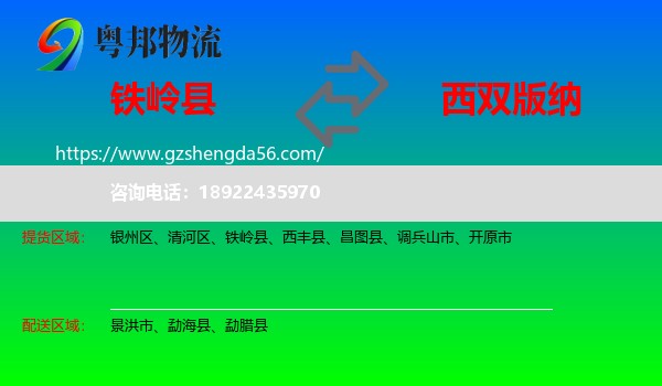 铁岭县到西双版纳物流