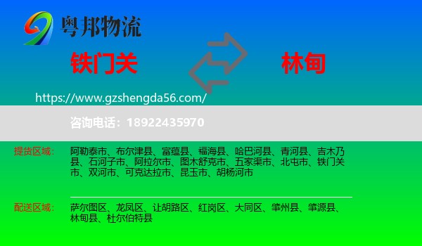 铁门关市到林甸县物流专线