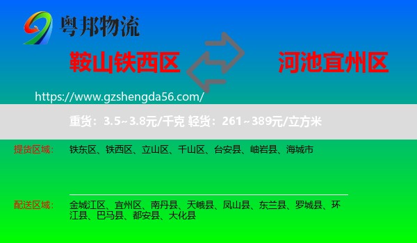 铁西区到宜州区物流专线