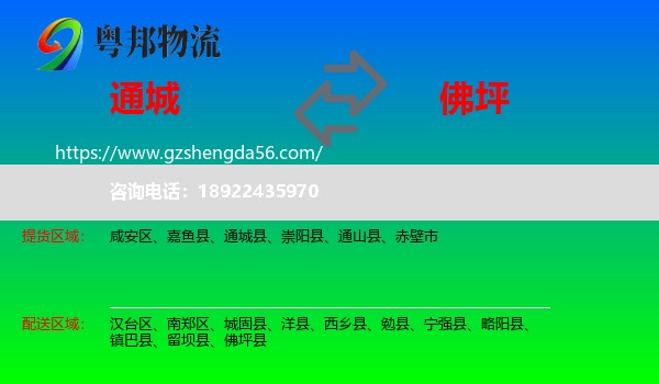 通城县到佛坪县物流专线