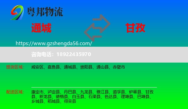通城县到甘孜物流