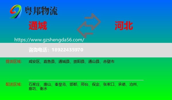 通城县到河北物流