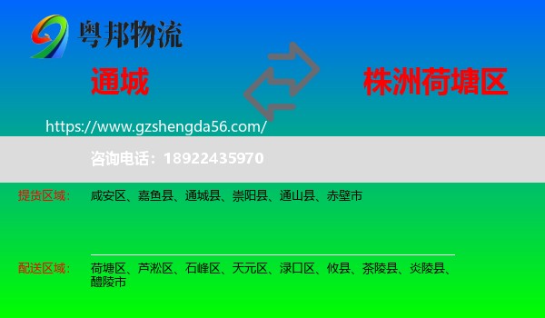 通城县到荷塘区物流专线