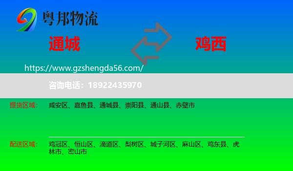 通城县到鸡西物流