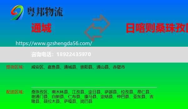 通城县到桑珠孜区物流专线