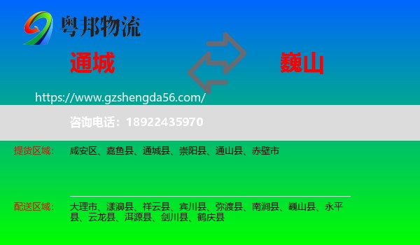 通城县到巍山县物流专线