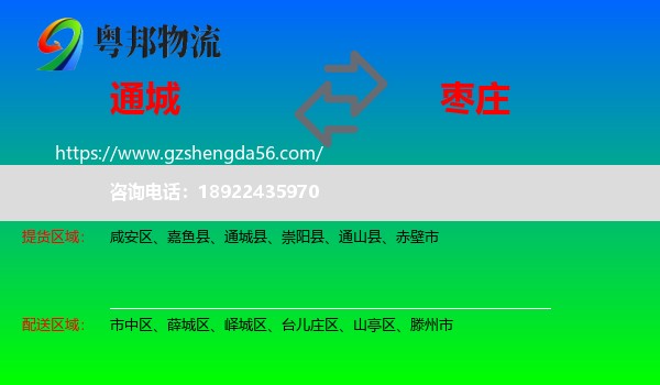 通城县到枣庄物流