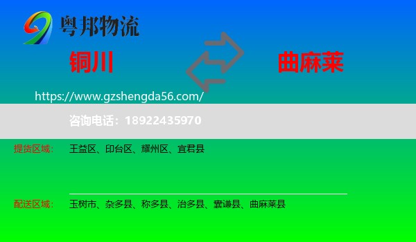 铜川到曲麻莱县物流专线
