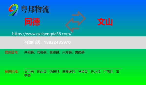 同德县到文山物流