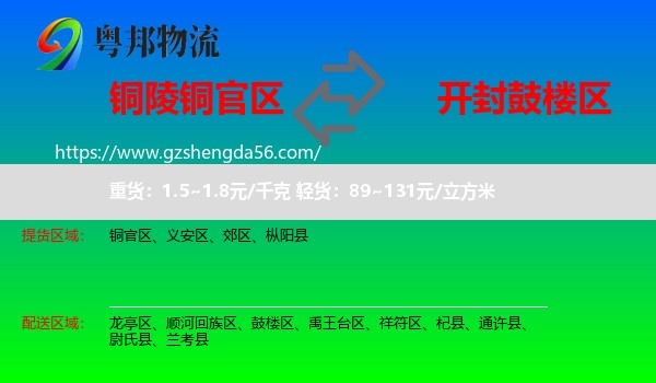 铜官区到鼓楼区物流专线