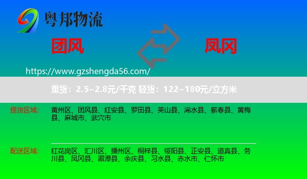 团风县到凤冈县物流专线
