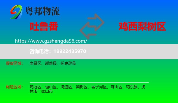 吐鲁番到梨树区物流专线